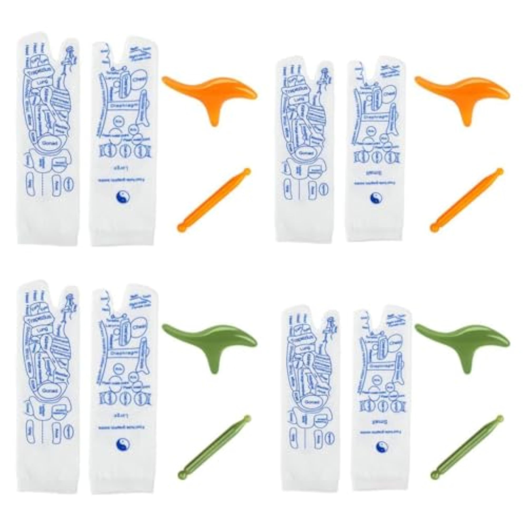 Reflexology Sock with Zone Marked Acupoint Illustration, Pain Relief