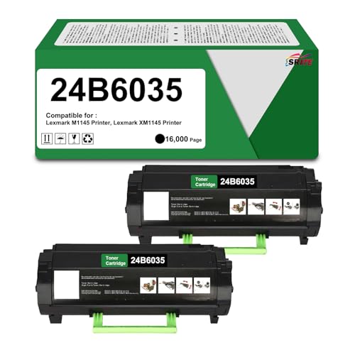 Image of SRITE 2-Pack 24B6035 Toner Compatible for Lexmark M1145 XM1145 | High Yield Compatible with Lexmark M1145 XM1145 Printer (Black, 32K Pages)