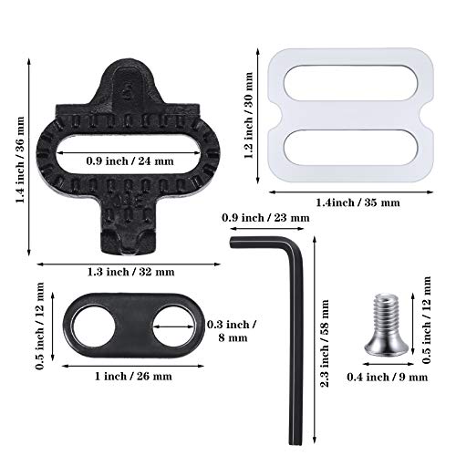 Hotop Bike Cleats Compatible With Shimano Mtb Spd Pedals (Sh51) For Men And Women Mountain Bike Shoes Bicycle Cleat Set For Mountain Biking And Indoor Cycling #TOP1