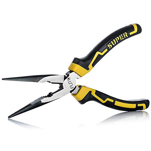 6 Inch Long Needle Nose Pliers With Side Cutter|Designed For Bending Wire/Jewelry Making/Small Object Gripping/Working In Tight Areas #TOP1