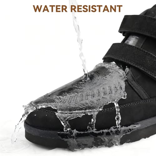 Image of Women's Wide Toe Waterproof Chelsea Orthopedic Boots Ankle Slip on Booties Low Heel Comfortable Flat Lightweight Walking Boots