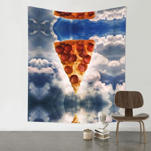 Tapisserie pizza dans le ciel une ambiance pop et chaleureuse pour votre intérieur