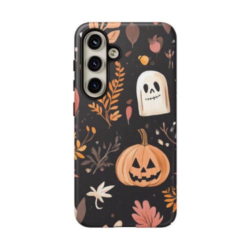 Coque Samsung S24 Halloween mate anti-choc et anti-traces noire
