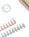 Bepisof 10Pack 0.47Inch Plastic 30 Ring Durable Binding Combs,Multicolor Binding Spines Easy to Use Plastic Binding Coils for Document Organization/Office Workers-85Sheet Capacity
