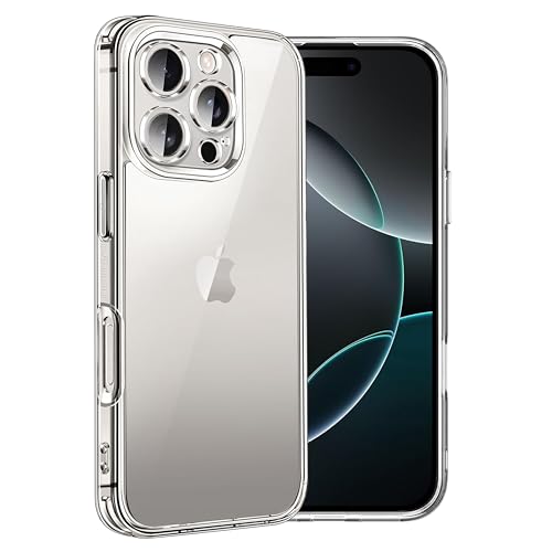 TECHTRENCH Clear Case Compatible with iPhone 16 Pro Max 6.9 inch Non-Yellowing Military Shockproof Anti-Scratch Slim Phone Case Cover- Clear