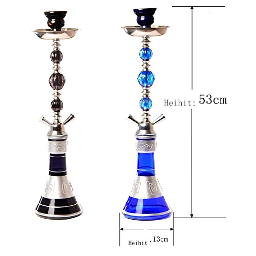 YYMMHH Doppelpfeifen-Shisha-Set, arabisches Glas-Shisha-Shisha, arabische Wasserpfeife, für Brakah Shisha Stickhah… – Bild 6