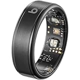 b.ring スマートリング G2 ステンレスモデル 健康管理 睡眠管理 AI分析 Android iPhone対応 専用アプリ 最大7日間持続 IP68 5ATM 防水 歩数計 超軽量 ポータブル充電ケース付き (ブラック, US12号（日本基準26〜28号/内周67.5mm）)