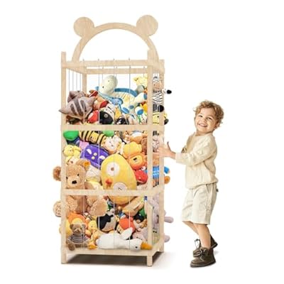 Velfree Stuffed Animal Storage, Wood Plush Toy ...
