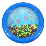 TOYANDONA Ozeantrommel Musikinstrument Blau Ocean Wave Beads Drum Percussion Trommel Frühförderung Handtrommel Robust Tragbar Lernspielzeug