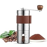 【Diseño de ventana visual】 Hay un contenedor de polvo escalado en la parte inferior del molinillo de café manual. La cantidad de molido se puede observar en cualquier momento para aumentar el interés de molido y es fácil conocer la capacidad de los granos de café molidos.