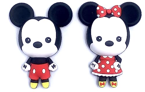 Monogram Conjunto de ímãs Disney de 2 peças – Ímã de espuma 3D Minnie e Mickey Mouse – Ímã para gela