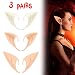 Cinsey Elf Ears Latex Props Anime Elf Earrings Accessories Vampire Party Makeup Ears (3 Pairs)