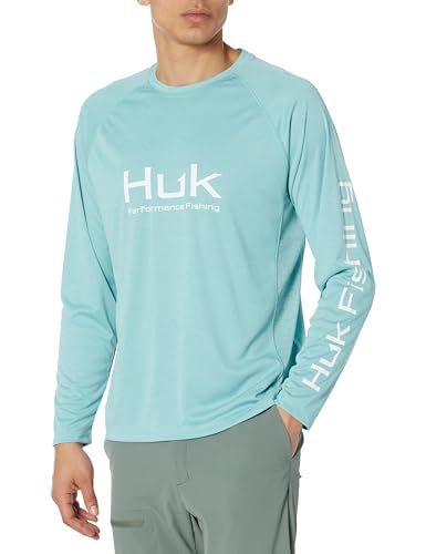 HUK Men's Pursuit Heather Long Sleeve, Fishing Shirt