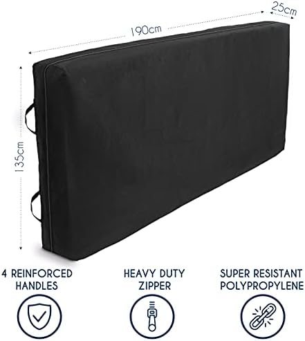 Double Mattress Cover for Moving and Storage Dreamzie - 135x190 x 25 cm - OEKO TEX and Made in EU - Mattress Bag with 4 Handles and a Zip