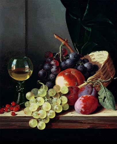 Tableau impressions d'art mural raisins et prunes Edward Ladell 60x90cm pour chambre