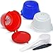 Price comparison product image Retilio Coffee Filter 3 pcs Reusable Coffee Capsule Colorful Refillable Capsule Pod Dolce Gusto Filters Coffee Capsule Replacement Capsules with 1 Plastic Spoon and 1 Cleaning Brush