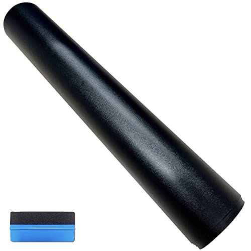 Image of LZLRUN Frosted Black Forged Carbon Fiber Car Vinyl Wrap Film 1ft x 3.5ft