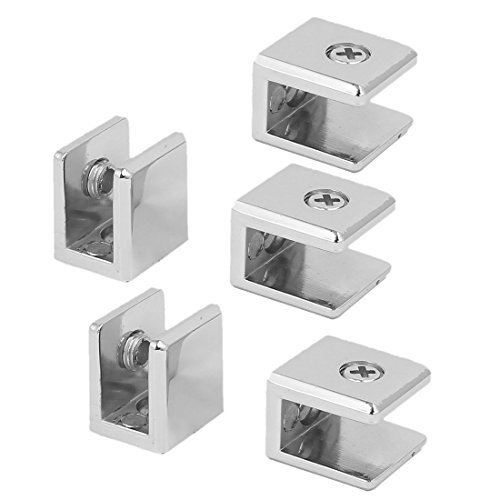 DbuyChX Wall Mounted Adjustable Zinc Alloy Glass Shelf Clip Clamp