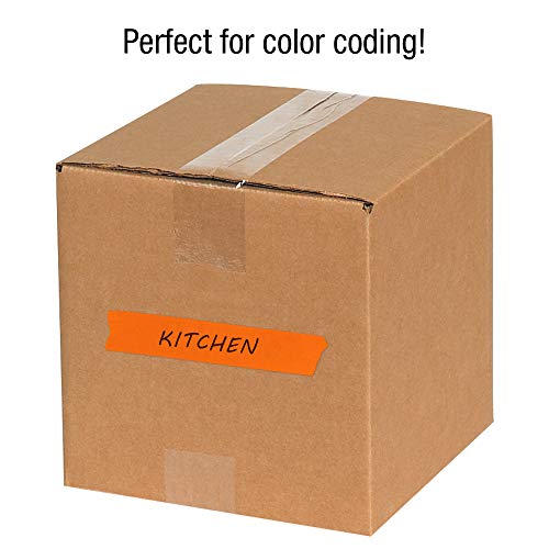 Image of Tape Logic (72 Pack General Purpose Colored Masking Tape, 1 /2 Inch x 60 Yards, Orange, for Home, Office, Arts, Crafts, DIY, Labeling and Coding