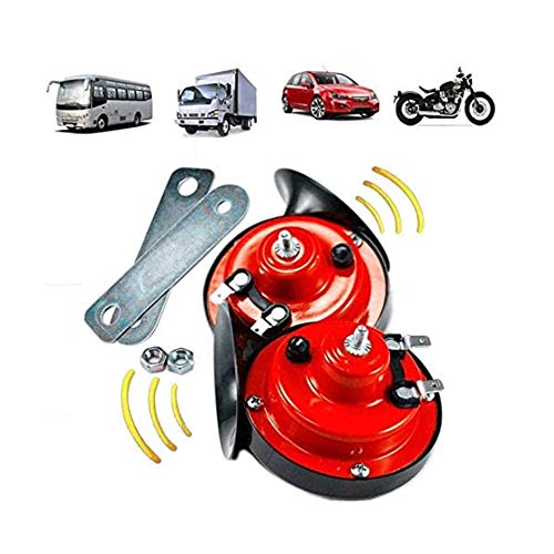 12V Train Horns for Trucks, Electric Snail Horn Waterproof Horns Kit Super Loud for Car Motorcycle Truck Boat (2 pcs)