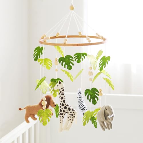 let's make Baby Mobile for Crib Safari Nursery Mobile Handmade