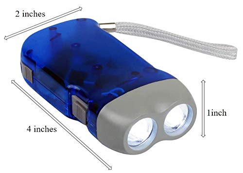 Evelots Hand Crank Flashlight - Camp - Home - Car - Led Bright Light - Set/12 #TOP5
