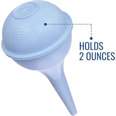 DMI Reusable Nasal Aspirator for Baby & Ear Bulb Syringe for Infant - Gentle Mucus Removal Suction to Clear Airway & Nasal | Baby Congestion Relief Nose Sucker for Baby