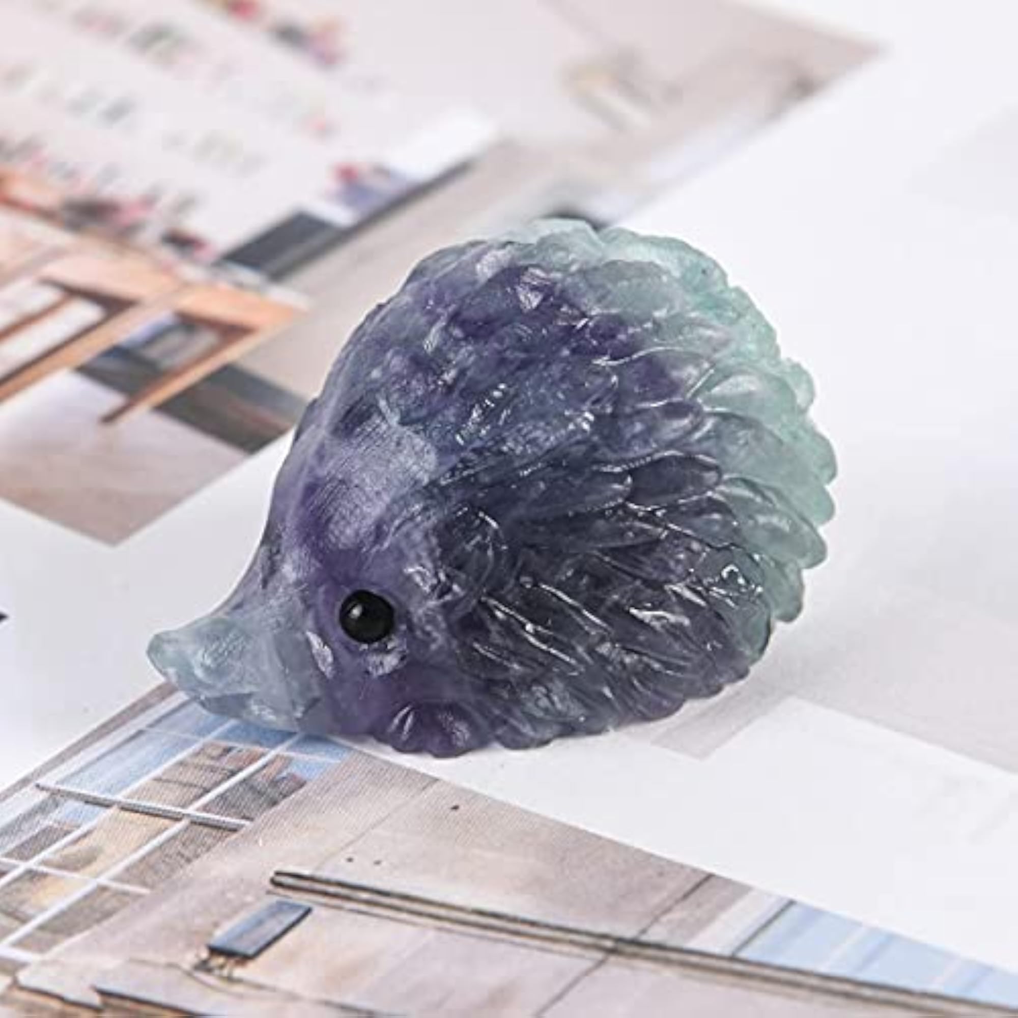 Mini Hedgehog Crystal Statue for Healing Collection