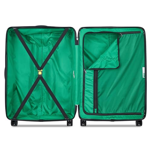 United Colors of Benetton Now Hardside Luggage with Spinner Wheels, Green, Checked-Large 27 Inch 6