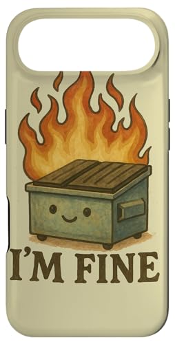 I'm Fine Dumpster Fire A[g[N 킢ݔ t@C[A[g X}zP[X iPhone Air p