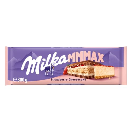 Milka MMMAX Strawberry Cheesecake Tafelschokolade, 300 g – Ansicht 1