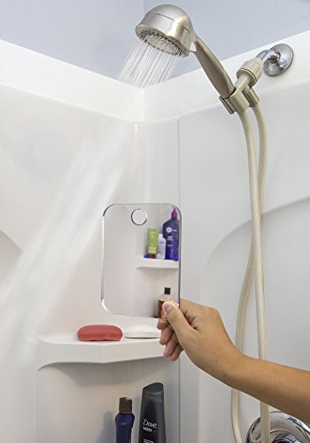 The Shave Well Company Fog-Free Travel Mirror - Fogproof Shatterproof Shower mirror - Portable Wall Hanging Shower Mirror