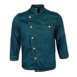 * Chaqueta de cocinero profesional uniforme, diseño de patrones de puntadas simples, muy cómodo y suave de llevar, adecuado para mujeres y hombres