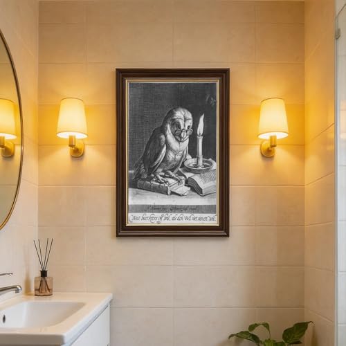 Impression sur toile Cornelis Bloemaert WCYB tableau chouette pour la décoration murale de bureau - 7