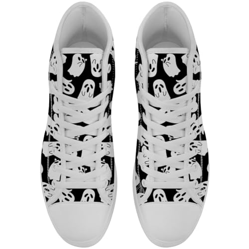 Men's Women's Ghost Shoes High Top Shoes High Top Canvas Sneakers4