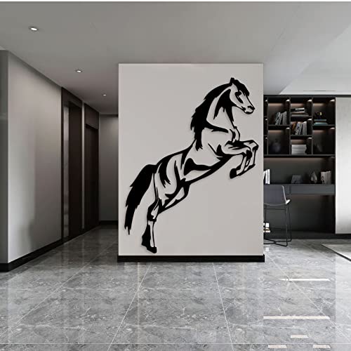 Ugjsh Metal Horse Art, Farmhouse Decor, Metal Wall Decor, Horse Sign, Indoor Outdoor Decor, Home Decoration, Gift Idea, Metal Art Wall Decor (17" W X 40" H / 43X101Cm) #TOP3