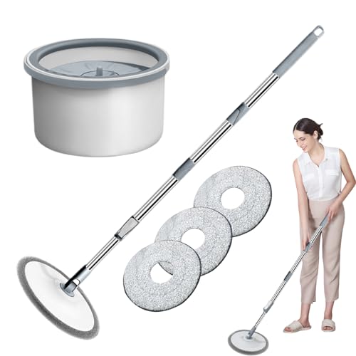 Fournitures de nettoyage ménager : ensemble seau et serpillère double bac