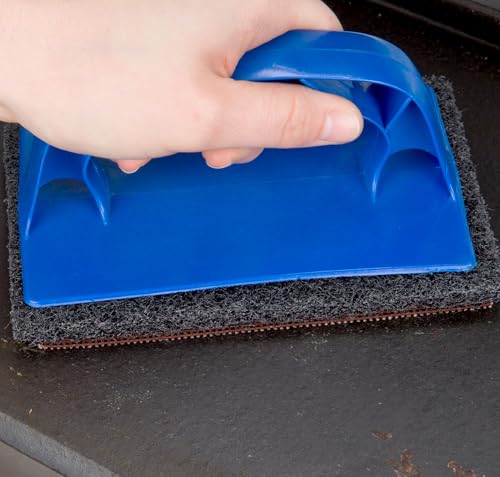 Image of (Pack of 20) Griddle and Grill Cleaning Screens - Heavy-Duty Abrasive Mesh Pads for Flat Tops, Cast Iron, and Stainless Steel - Pre-Treated for Burnt-On Food and Grease Removal (20)