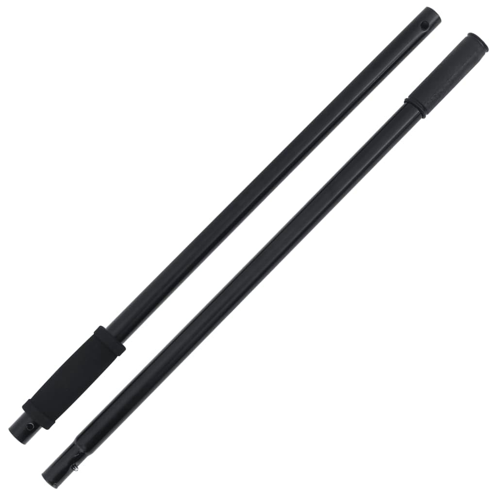 vidaXL Horquilla de rastrillo con 14 púas de acero negro, horquilla para caballos, horquilla metálica, horquilla para compost