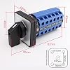 Generic 1Pcs Changeover Switch 3 Position 24 Terminals LW26-20 D606 Ui 380V Ith 20A Universal Rotary Cam Selector Transfer Switch Latching Switches, BlueBlack