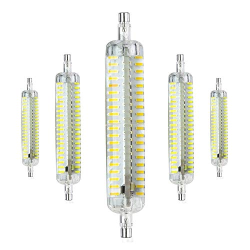 SIYTREWQS, 5�p�b�N�ALED R7S ������d�� AC110V 5W/10W 78/118mm SMD4014-76/152LEDs �_�C�I�[�h �V���R�� �X�|�b�g���C�g �����v(����,118mm)