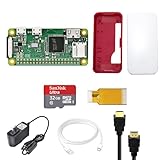 Raspberry Pi Zero 2 W Starter Kit with 32GB Micro SD Card 5V 2.5A Power Supply with ON/Off USB-OTG Adapter HDMI Cable Card Reader Heatsink Case