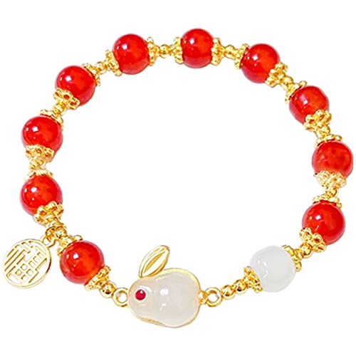Son lapin en peluche mignon zodiaque unique bracelets YSJNGF perles