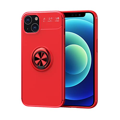 Coque iPhone 14 bordeaux silicone support magnétique voiture TPU