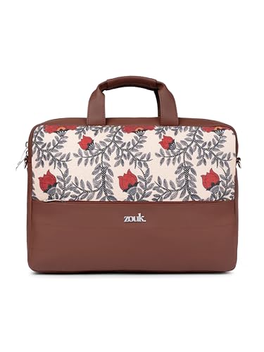 Image of ZOUK Arin Laptop Bag | Slim & Stylish Laptop Bag for Women Office Use | Fits 15.6+ Inch Laptop | Padded Compartment Fits up to 17 Inch Laptop | Water-Resistant | Lightweight