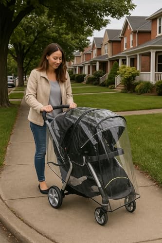 Image of Jolly Jumper Travel System Weathershield - Protects, Baby, Large Stroller and Contents from rain and Other Elements