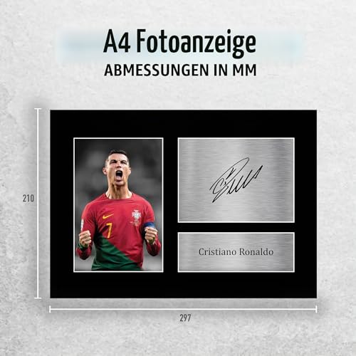 HWC Trading A4 Cristiano Ronaldo Portugal Geschenke Gedrucktes Signiertes Autogramm Foto für Fußball Anhänger and Fans - A4