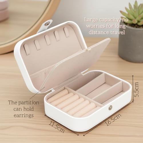Image of PRIMIT Personalized Jewelry Box for Women & Girls - Travel Jewelry Organizer with Custom Name & Floral Design, Bridesmaid, Wedding, Anniversary (RedRose)