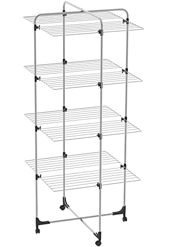 Cosy & Trendy ST194/4P Séchoir Tour 4 Niveaux, Aluminium, 33M, Argent