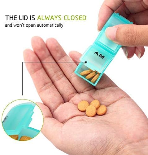 AZDENT Monthly Pill Organizer Boxes Two Times a Day AM PM 31 Days Pill Cases Pill Dispenser Container for Vitamin Pills Fish Oil Supplements